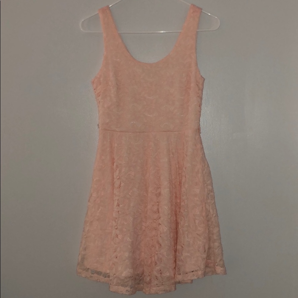 Pink Laced Floral Dress